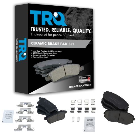 07-10 Edge, MKX; 07-12 CX7; 07-13 CX9 Front & Rear Ceramic Disc Brake Pads Kit (Set of 4)