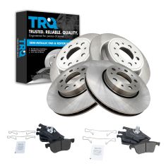 01-09 S60; 99-06 S80; 01-07 V70 Front & Rear Brake Rotor & Ceramic Pad Set