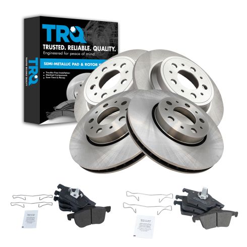 01-09 S60; 99-06 S80; 01-07 V70 Front & Rear Brake Rotor & Ceramic Pad Set
