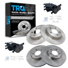 04-13 Mazda 3 2.3L, 2.5L; Front & Rear Ceramic Disc Brake Pads & Rotor Kit