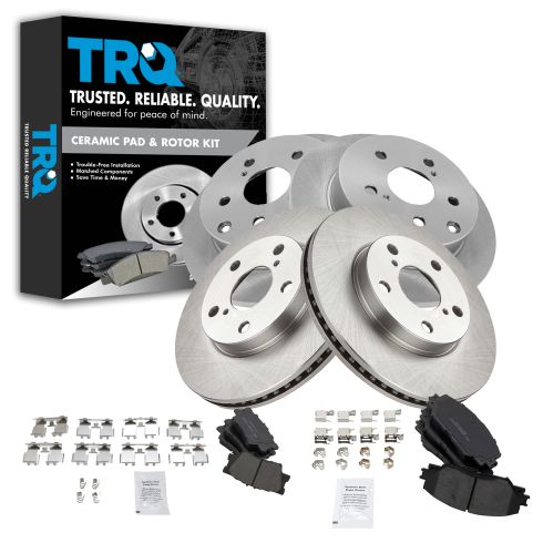 06-12 Toyota Rav4 Front & Rear Ceramic Brake Pad & Rotor Kit