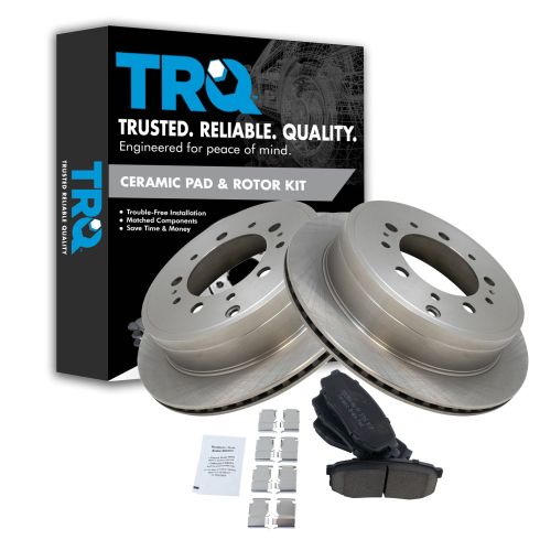 08-14 LX570; 08-14 Land Cruiser; Sequoia; 07-14 Tundra Rear Posi Ceramic Brake Pad & Rotor Kit