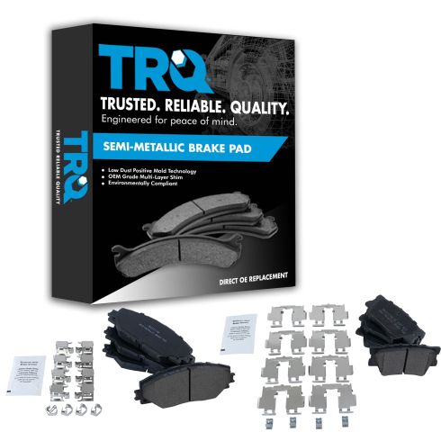 09-10 Vibe; 09-13 Matrix XRS S; 06-16 Rav4 Front & Rear Premium Posi Semi Metallic Pad Kit