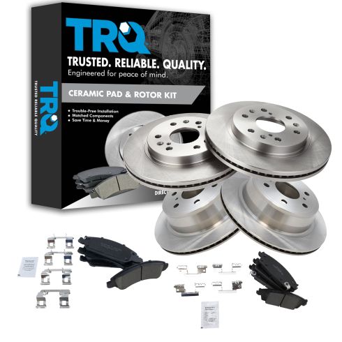 15-16 Escalade, 15-16 Escalade ESV, 14-16 Silverado 1500 Front & Rear Rotor Set w/ posi ceramic Kit