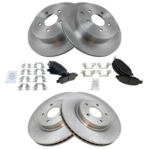 R1 Concepts Front Rear Brakes And Rotors Kit |Front Rear Brake Pads| Brake Rotors And Pads| Ceramic Brake Pads And Rotors |Hardware Kit|fits 2011-2017 - View #4