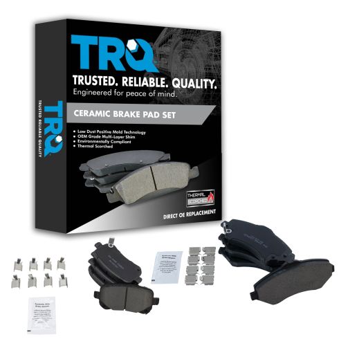 Chrysler Dodge VW Multifit Front & Rear Premium Posi Ceramic Disc Brake Pad Kit