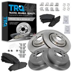 10-15 RX350; RX450h 11-16 Highlander Front & Rear Ceramic Pad & Rotor Kit
