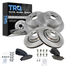08-13 Toyota Highlander Front & Rear Premium Posi Ceramic Disc Brake Pad & Rotor Kit