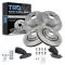 08-13 Toyota Highlander Front & Rear Premium Posi Ceramic Disc Brake Pad & Rotor Kit