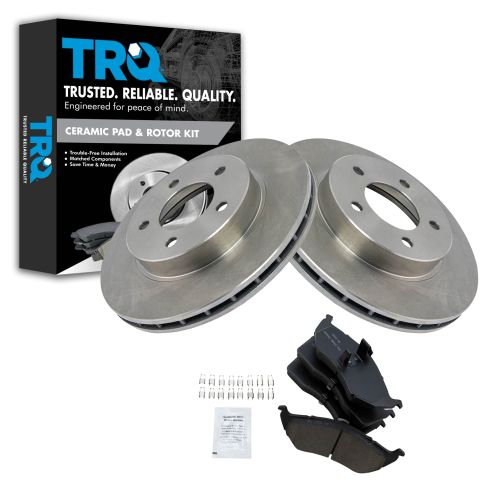 Chrysler Dodge Multifit Front Posi Ceramic Brake Pad & Rotor Kit