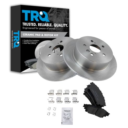 14 Highlander Rear Premium Posi Ceramic Brake Pad & Rotor Kit