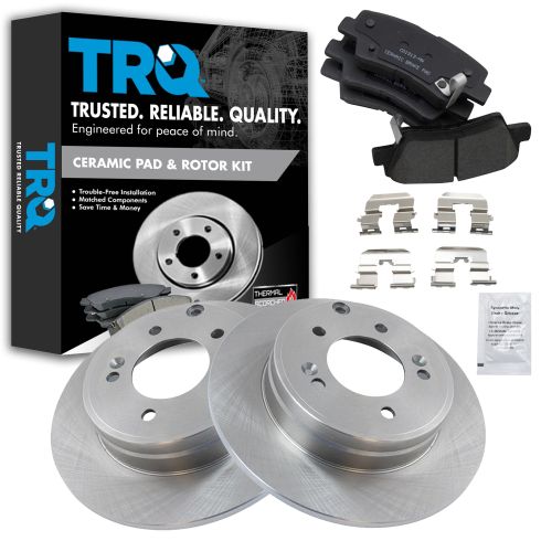 09-10 Sonata 3.3L; 10-11 Azera Rear Premium Posi Ceramic Pad & Rotor Kit