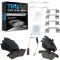 12-14  C250, 08-12 C300 Front and Rear Premium Posi Ceramic Brake Pad Kit Set