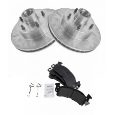 Brake Pad & Rotor Kit w/Brake Fluid & Cleaner