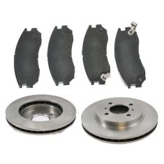 Brake Pad & Rotor Kit w/Brake Fluid & Cleaner