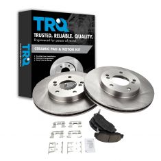 Brake Pad & Rotor Kit w/Brake Fluid & Cleaner