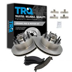 Brake Pad & Rotor Kit w/Brake Fluid & Cleaner