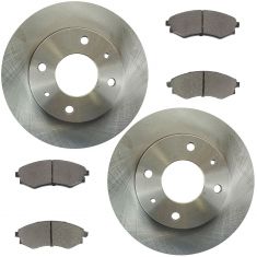 Brake Pad & Rotor Kit w/Brake Fluid & Cleaner