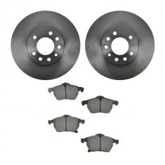 Brake Pad & Rotor Kit w/Brake Fluid & Cleaner