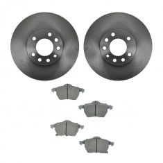 Brake Pad & Rotor Kit w/Brake Fluid & Cleaner
