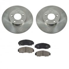 Brake Pad & Rotor Kit w/Brake Fluid & Cleaner