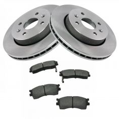 Brake Pad & Rotor Kit w/Brake Fluid & Cleaner