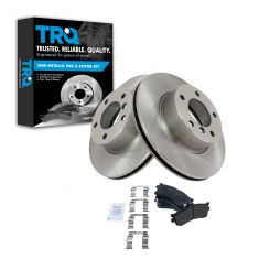 Brake Pad & Rotor Kit w/Brake Fluid & Cleaner