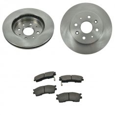 Brake Pad & Rotor Kit w/Brake Fluid & Cleaner