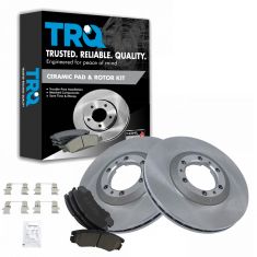 Brake Pad & Rotor Kit w/Brake Fluid & Cleaner