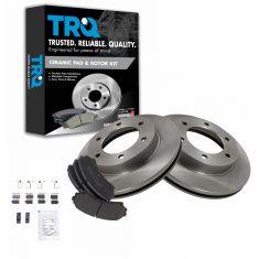 Brake Pad & Rotor Kit w/Brake Fluid & Cleaner