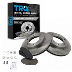 Brake Pad & Rotor Kit w/Brake Fluid & Cleaner