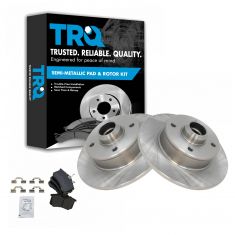 Brake Pad & Rotor Kit w/Brake Fluid & Cleaner
