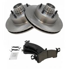 Brake Pad & Rotor Kit w/Brake Fluid & Cleaner