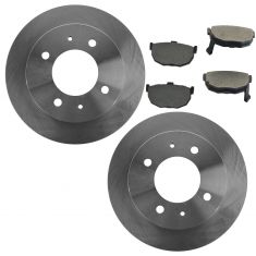 Brake Pad & Rotor Kit w/Brake Fluid & Cleaner