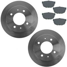 Brake Pad & Rotor Kit w/Brake Fluid & Cleaner