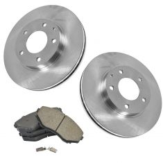 Brake Pad & Rotor Kit w/Brake Fluid & Cleaner