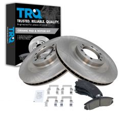 Brake Pad & Rotor Kit w/Brake Fluid & Cleaner