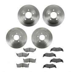 Brake Pad & Rotor Kit w/Brake Fluid & Cleaner