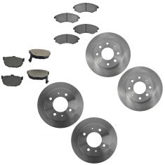 Brake Pad & Rotor Kit w/Brake Fluid & Cleaner