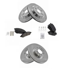 Brake Pad & Rotor Kit w/Brake Fluid & Cleaner