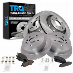 Brake Pad & Rotor Kit w/Brake Fluid & Cleaner