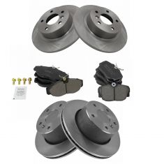 Brake Pad & Rotor Kit w/Brake Fluid & Cleaner