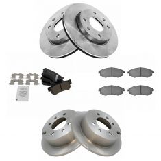 Brake Pad & Rotor Kit w/Brake Fluid & Cleaner