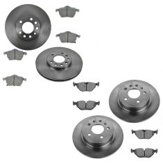 Brake Pad & Rotor Kit w/Brake Fluid & Cleaner