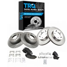 Brake Pad & Rotor Kit w/Brake Fluid & Cleaner