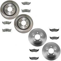 Brake Pad & Rotor Kit w/Brake Fluid & Cleaner
