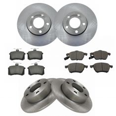 Brake Pad & Rotor Kit w/Brake Fluid & Cleaner