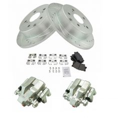 Brake Pad & Rotor Kit w/Brake Fluid & Cleaner