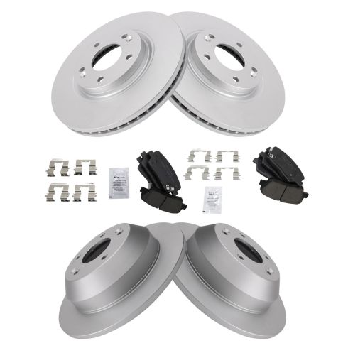Rear Drilled Slot Brake Rotor & Ceramic Pad Kit For Hyundai Genesis G80