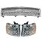 07-13 Chevy Silverado 1500 Chrome Grille & Headlight Kit (3 Piece)